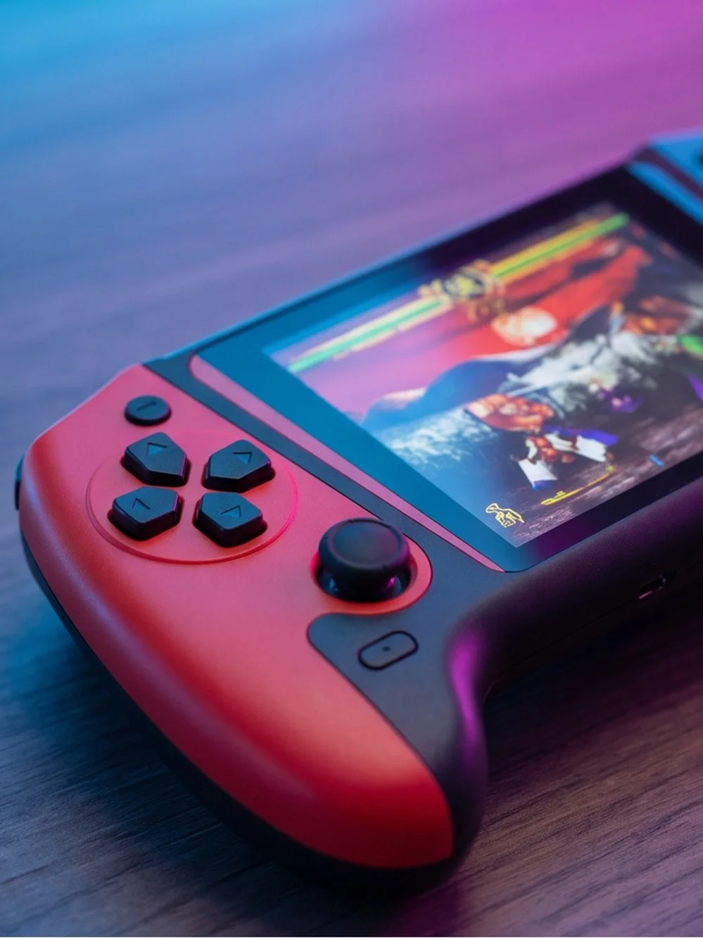 Handheld Retro Gaming Console / Controller Mount – Red & Blue